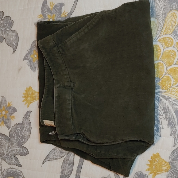L.L. Bean Petite Green Corduroy Pants - Picture 2 of 6